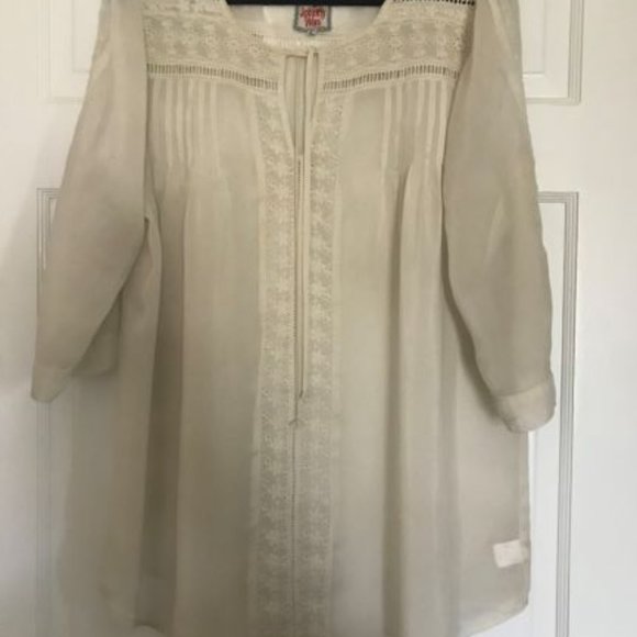 Johnny Was Tops - Johnny Was Cream sheer tunic